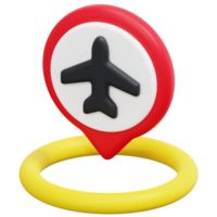 ilustração de ícone de renderização 3d do aeroporto png