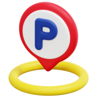 parkeren 3d geven icoon illustratie png