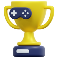ilustração de ícone de renderização de troféu 3d png