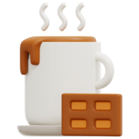 ilustração de ícone de renderização 3d de chocolate quente