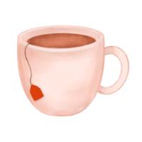cup of tea watercolor clipart png