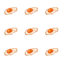 huevo frito patrones sin fisuras fondo transparente png