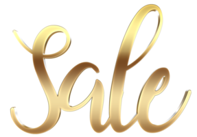 Golden Text Sale cut out png