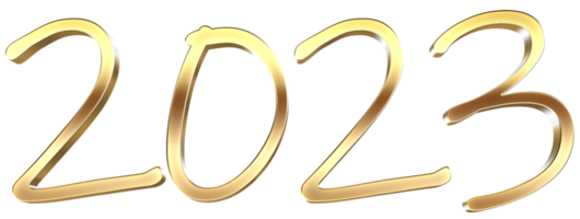Golden Text 2023 cut out png