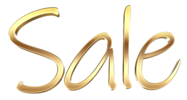 Golden Text Sale cut out png