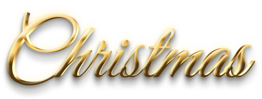 Golden Luxury Christmas Text png