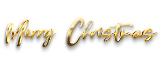 Golden Luxury Merry Christmas Text png