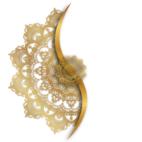ornement décoratif de mandala d'or png