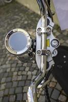 a part of a bicycle or motor. Vertical view photo