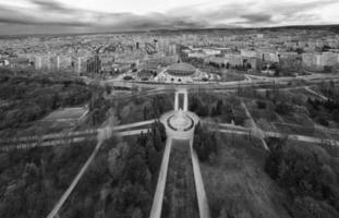 Varna, Bulgaria ,Panoramic aerial view from the sea garden to The Pantheon of the Fallen of the Wars and Palace of Culture and Sport. photo