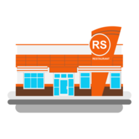 showing the front of restaurants vector png