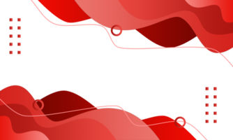 banner web plantilla roja fluida o forma líquida con elementos geométricos sobre fondo blanco png
