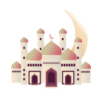 mesquita de fundo de banner de caligrafia eid mubarak png