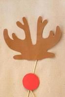 Photo booth colorful props for christmas party - antler and red nose