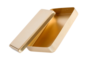 Brotdose aus goldfarbenem Metall png