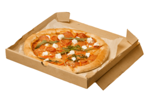 caixa de pizza aberta png