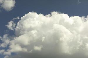 Large cloud in sky. Clouds in summer. Details of celestial landscape. photo