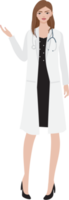 Doctora de estilo plano con estetoscopio png