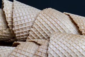 Waffle cones for ice cream photo