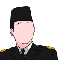indonesiano nazionale eroe ritratto trasparente sfondo png