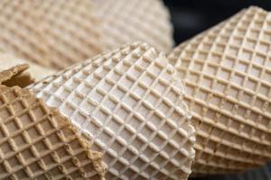 Waffle cones for ice cream photo