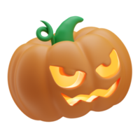 icono de halloween de calabaza, ilustración 3d png