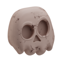 icône halloween tête de mort, illustration 3d png