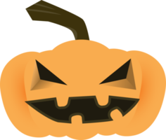calabaza de dibujos animados fantasma naranja. fondo transparente para uso decorativo. fantasma en el festival de halloween. sonrisa aterradora png
