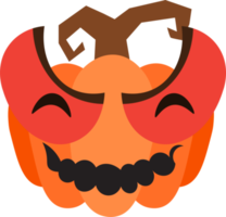 Orange Ghost Cartoon Pumpkin. Transparent background for decorative use. Ghosting at Halloween Festival. scary smile png