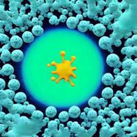 bacteria virus or germs microorganism cells. rendering photo