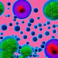 Bacteria and viruses on surface of skin, mucous membrane or intestine, model of MERS, HIV, flu, Escherichia coli, Salmonella, Klebsiella, Legionella, Mycobacterium tuberculosis, model of microbes photo