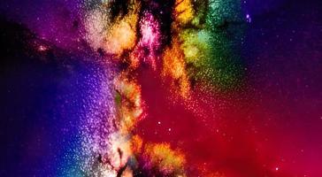 hermoso espacio coloreado con estrellas. foto de alta calidad