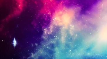 Space background. Realistic starry night. Cosmos and shining stars. Milky way and stardust. Color galaxy with nebula. Magic Infinite universe. photo