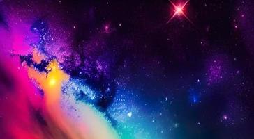 Beautiful colored space with stars. High quality photo