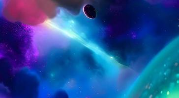 Space background. Realistic starry night. Cosmos and shining stars. Milky way and stardust. Color galaxy with nebula. Magic Infinite universe. photo