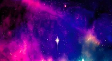 Space background. Realistic starry night. Cosmos and shining stars. Milky way and stardust. Color galaxy with nebula. Magic Infinite universe. photo