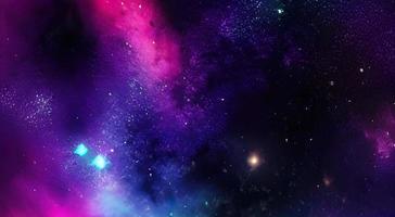 Space background. Realistic starry night. Cosmos and shining stars. Milky way and stardust. Color galaxy with nebula. Magic Infinite universe. photo