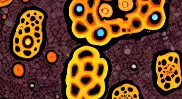 viruses and bacteria of various shapes against a white background. Concept of science and medicine. rendering photo