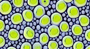 viruses and bacteria of various shapes against a blue background. Concept of science and medicine. rendering photo