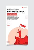 día indpnesian sumpah pemuda vector