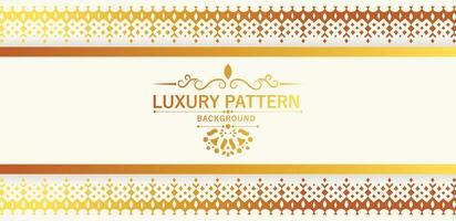 luxury white and gold ornament pattern background vector