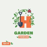 Garden Alphabet H Logo vector
