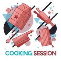Everyday Objects Cooking Session vector