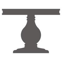 Cake stand in flat icon style. Empty tray for fruit and desserts. Vector silhouette