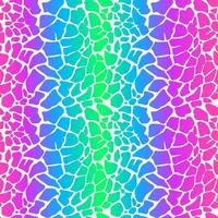 Leopard seamless print. Neon rainbow cheetah pattern. Animal splatter skin background. Bright gradient abstract design. Vector wallpaper