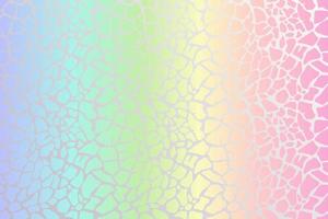 Rainbow leopard background. Holographic foil cheetah texture. Animal pattern gradient print. Vector abstract pastel illustration.