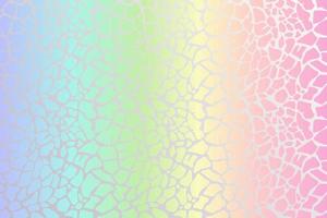 Rainbow leopard background. Holographic foil cheetah texture. Animal pattern gradient print. Vector abstract pastel illustration.