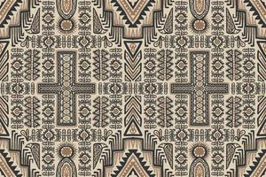 traditional ethnic geometric pattern background design for backgrounds carpet wallpaper clothes wrap fabric seamless embroidery style vector illustration