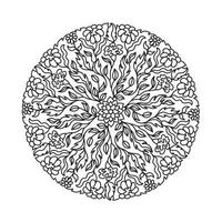 Outline hand drawn vector mandala