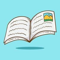 Hand drawn open book. Hand drawn style vector illustrations